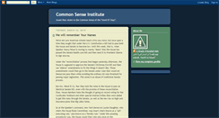 Desktop Screenshot of commonsenseinst.blogspot.com