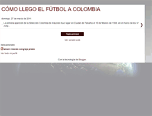 Tablet Screenshot of comollegoelfutbolacolombia.blogspot.com