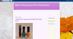 Desktop Screenshot of giveawaysforeveryone.blogspot.com