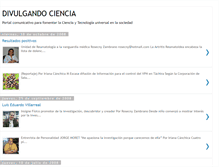 Tablet Screenshot of divulgandolaciencia.blogspot.com