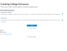 Tablet Screenshot of crackingentrances.blogspot.com