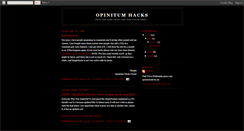 Desktop Screenshot of opinitumhacks.blogspot.com