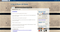 Desktop Screenshot of adayisworth100words.blogspot.com