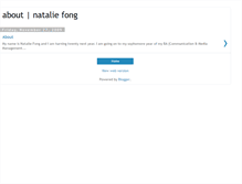 Tablet Screenshot of aboutnataliefong.blogspot.com