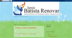Desktop Screenshot of igrejabatistarenovar.blogspot.com