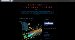 Desktop Screenshot of esperienciasparanormales.blogspot.com