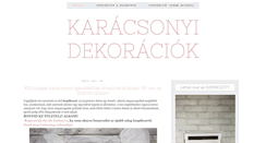 Desktop Screenshot of karacsonyidekoraciok.blogspot.com