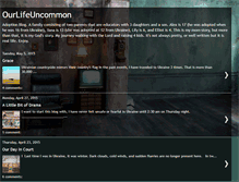 Tablet Screenshot of mylifeuncommon.blogspot.com