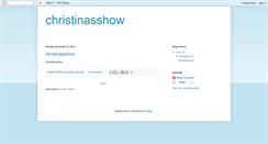 Desktop Screenshot of christinasshow.blogspot.com