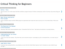 Tablet Screenshot of criticalthinkingforbeginners.blogspot.com