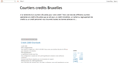 Desktop Screenshot of courtiers-credits-bruxelles.blogspot.com