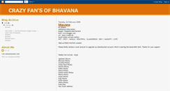 Desktop Screenshot of crazyfansofbhavana.blogspot.com