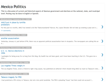 Tablet Screenshot of mexicopolitics.blogspot.com