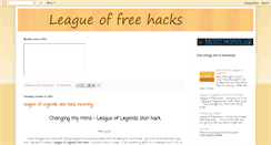 Desktop Screenshot of league-of-free-hacks.blogspot.com