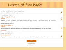 Tablet Screenshot of league-of-free-hacks.blogspot.com