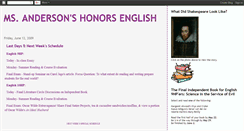 Desktop Screenshot of honorsenglishhomework.blogspot.com