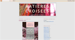 Desktop Screenshot of matierescroisees.blogspot.com