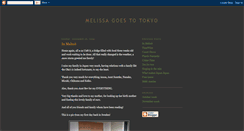 Desktop Screenshot of melissagoestotokyo.blogspot.com