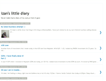 Tablet Screenshot of izanlittlediary.blogspot.com