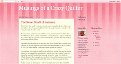 Desktop Screenshot of musingsofacrazyquilter.blogspot.com