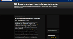 Desktop Screenshot of conocimientos-biotecnologia.blogspot.com