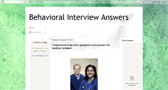 Desktop Screenshot of behavioralinterviewanswers.blogspot.com