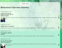 Tablet Screenshot of behavioralinterviewanswers.blogspot.com