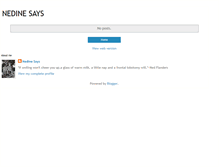 Tablet Screenshot of nedinesays.blogspot.com