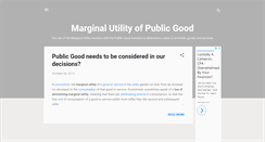 Desktop Screenshot of marginalutilityofpublicgood.blogspot.com