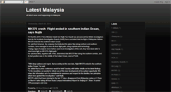 Desktop Screenshot of latestmalaysia.blogspot.com