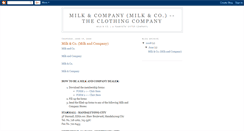 Desktop Screenshot of milkandcompany.blogspot.com