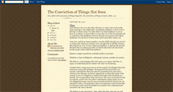 Desktop Screenshot of convictionofthingsnotseen.blogspot.com