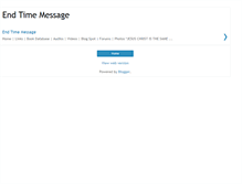 Tablet Screenshot of endtimemessages.blogspot.com