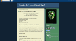 Desktop Screenshot of doestheenvironmenthavearight.blogspot.com