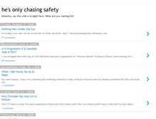 Tablet Screenshot of hesonlychasingsafety.blogspot.com