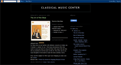 Desktop Screenshot of classical-music-center.blogspot.com