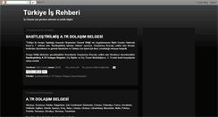 Desktop Screenshot of is-rehberi.blogspot.com