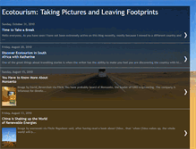Tablet Screenshot of ecotourismleavingfootprints.blogspot.com