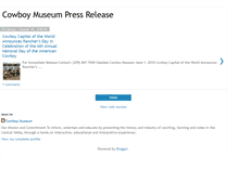 Tablet Screenshot of cowboymuseumpressrelease.blogspot.com