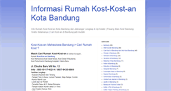 Desktop Screenshot of kost-bandung.blogspot.com