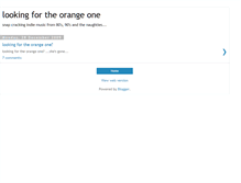 Tablet Screenshot of lookingfortheorangeone.blogspot.com