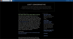 Desktop Screenshot of lostconservative.blogspot.com