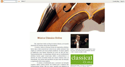 Desktop Screenshot of musicaclassicaonline.blogspot.com