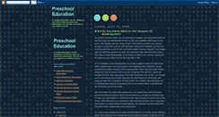 Desktop Screenshot of preschooleducation.blogspot.com