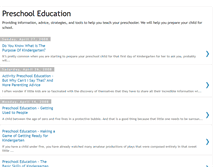 Tablet Screenshot of preschooleducation.blogspot.com