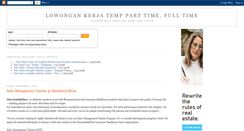 Desktop Screenshot of lowongankerja-temp.blogspot.com
