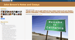 Desktop Screenshot of johnbrownnotesandessays.blogspot.com