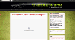 Desktop Screenshot of basilicasaintteresa.blogspot.com