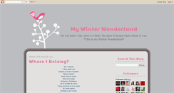 Desktop Screenshot of my-winter-wonderland.blogspot.com