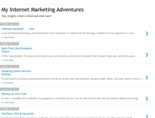 Tablet Screenshot of myinternetmarketingadventures.blogspot.com